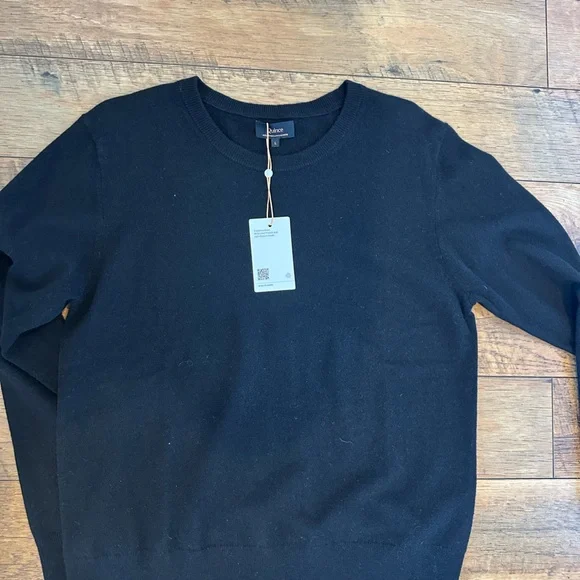 Mongolian Cashmere Crewneck Sweater size L black - Picture 3 of 3